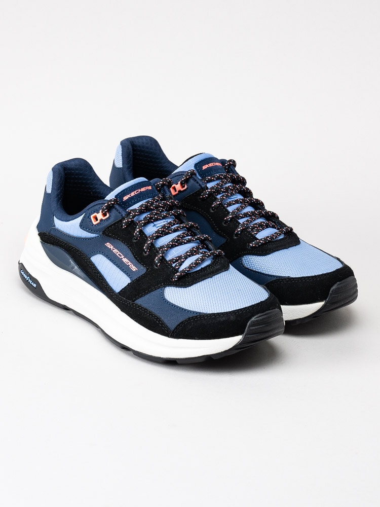 Skechers - Global Jogger - Blå flerfärgade sportskor med memory foam