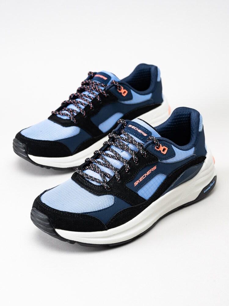 Skechers - Global Jogger - Blå flerfärgade sportskor med memory foam