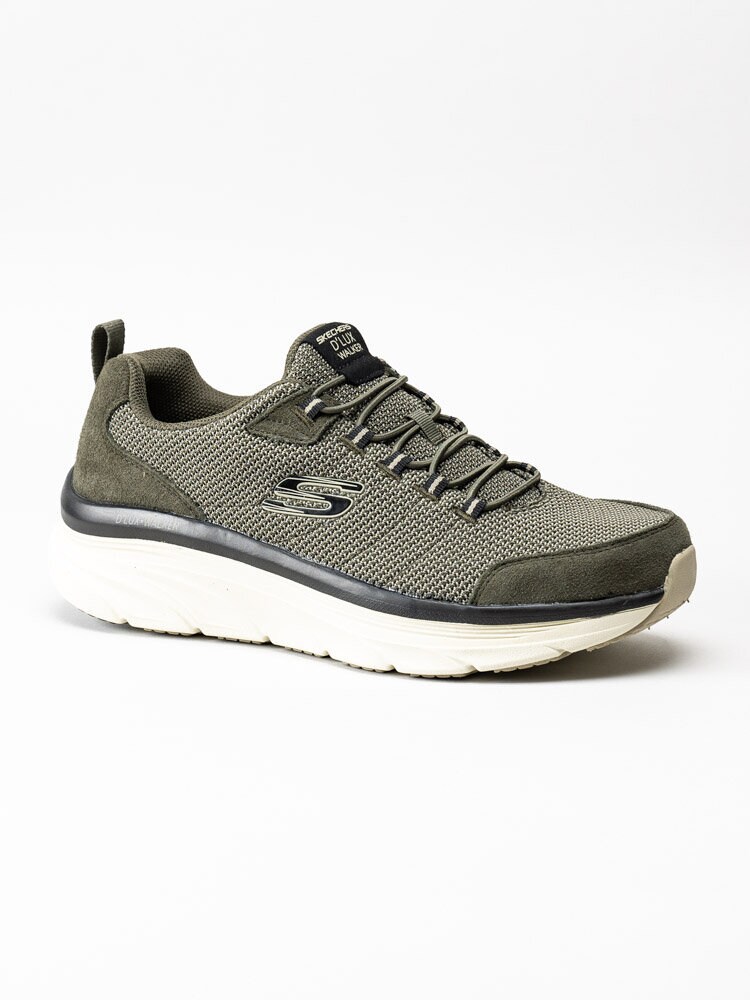 Skechers - DLux Walker Bersaga - Olivgröna sneakers med memory foam