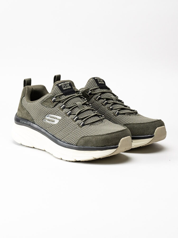 Skechers - DLux Walker Bersaga - Olivgröna sneakers med memory foam