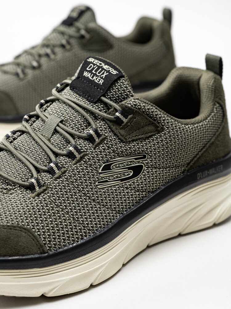 Skechers - DLux Walker Bersaga - Olivgröna sneakers med memory foam
