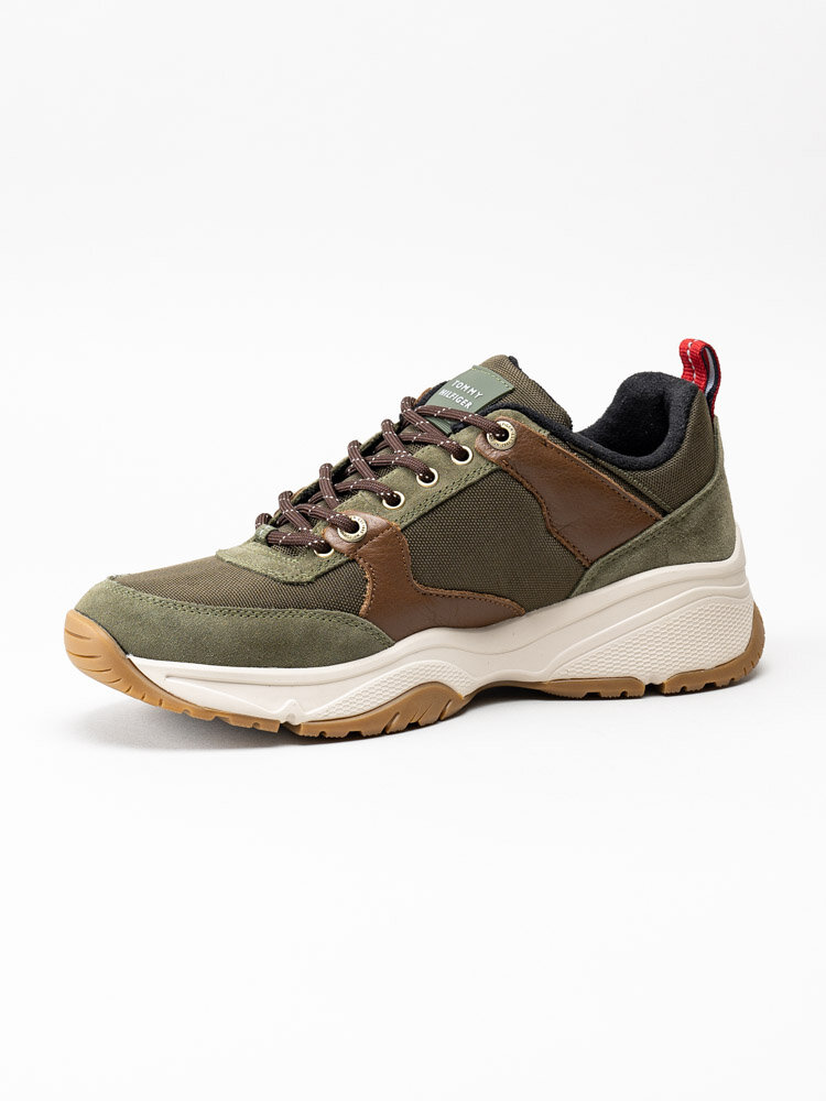 Tommy Hilfiger - Outdoor Sneaker Mix Runner - Gröna sneakers i textil