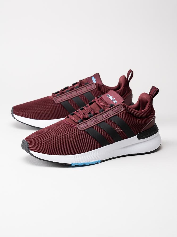 Adidas - Racer TR21 - Vinröda sneakers i textil med stripes