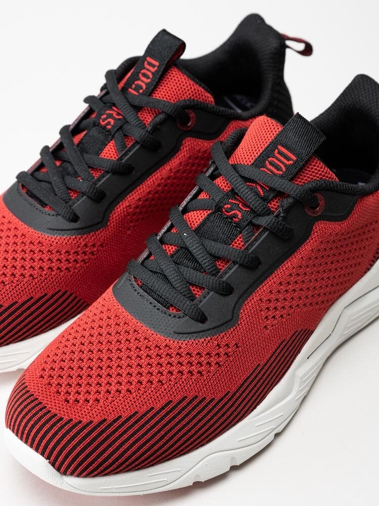 Dockers - Röda sportiga sneakers i textil