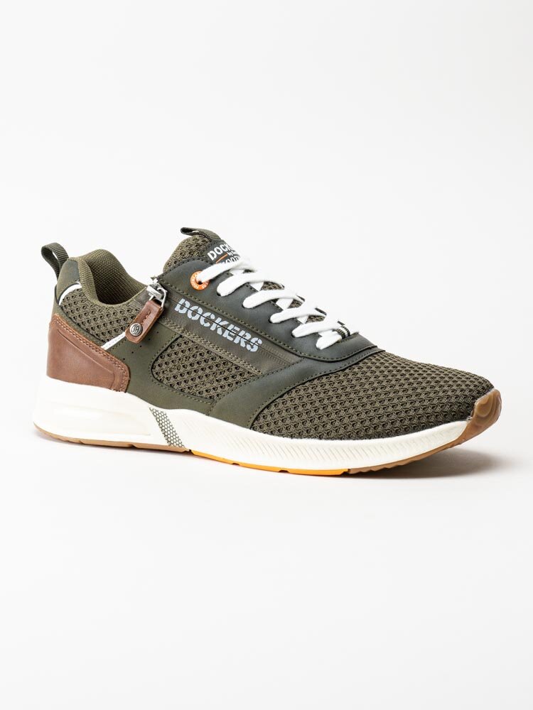 Dockers - Gröna sportiga sneakers i textil