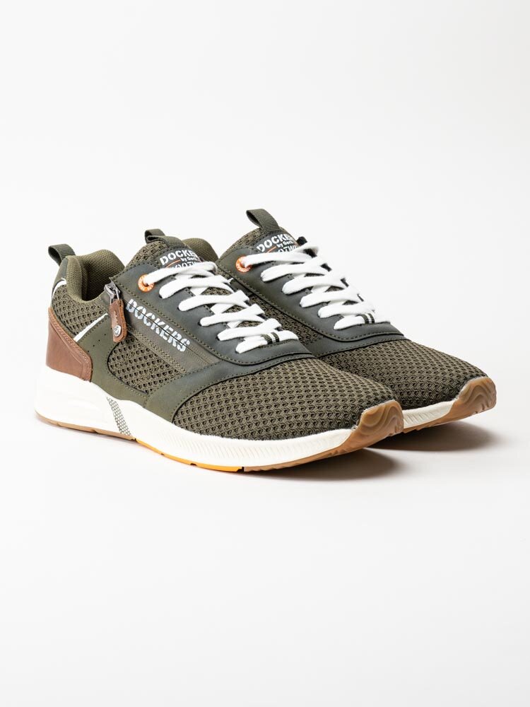 Dockers - Gröna sportiga sneakers i textil