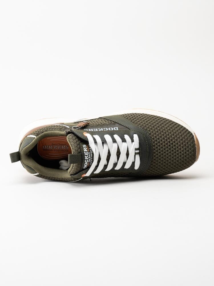 Dockers - Gröna sportiga sneakers i textil