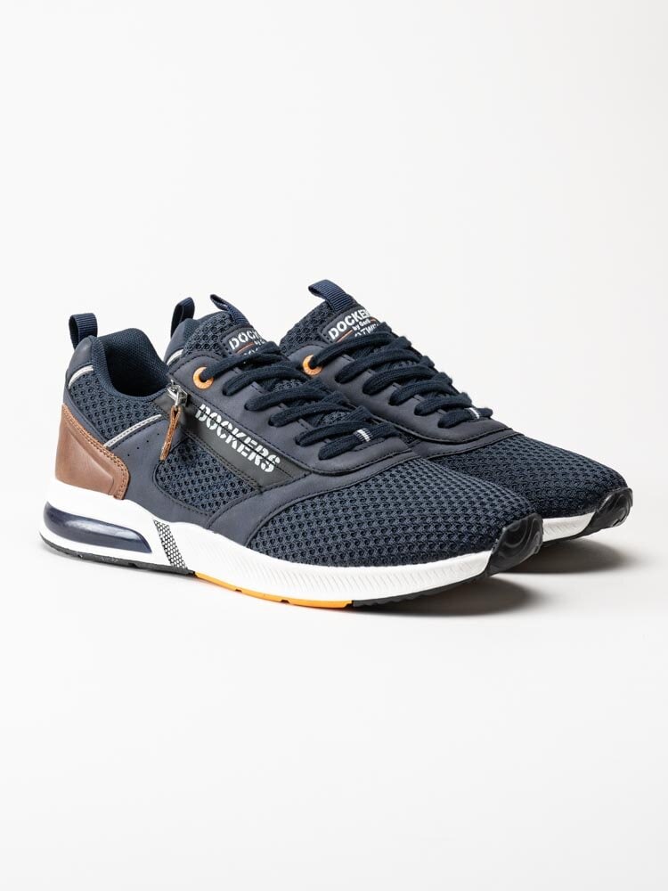 Dockers - Blå sportiga sneakers i textil