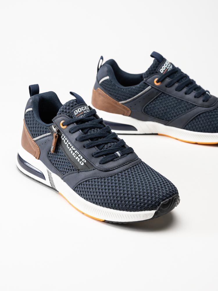 Dockers - Blå sportiga sneakers i textil