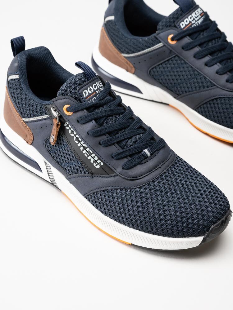 Dockers - Blå sportiga sneakers i textil