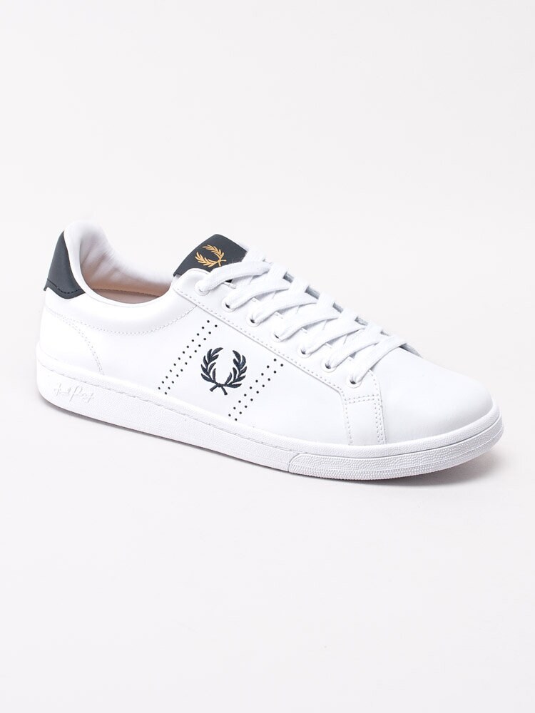 Fred Perry - B721 Leather - Vita tennis sneakers i skinn