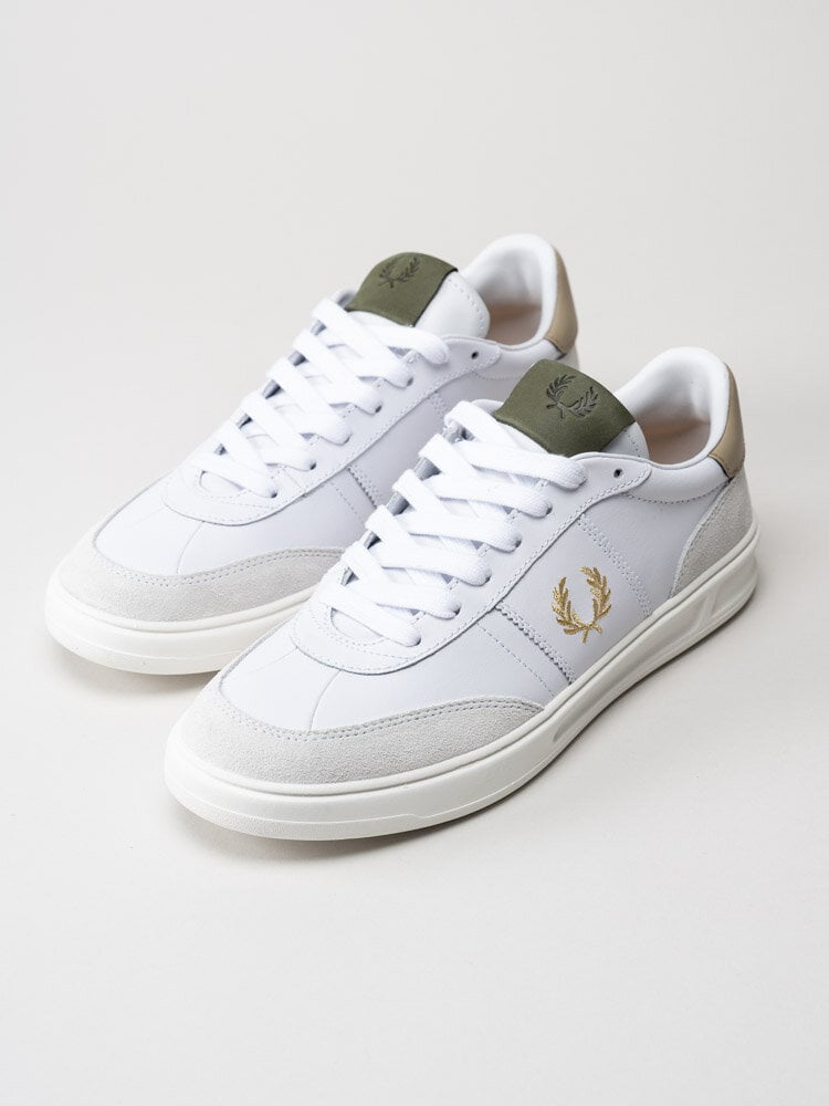 Fred Perry - Spencer B400 - Vita sneakers i skinn och mocka