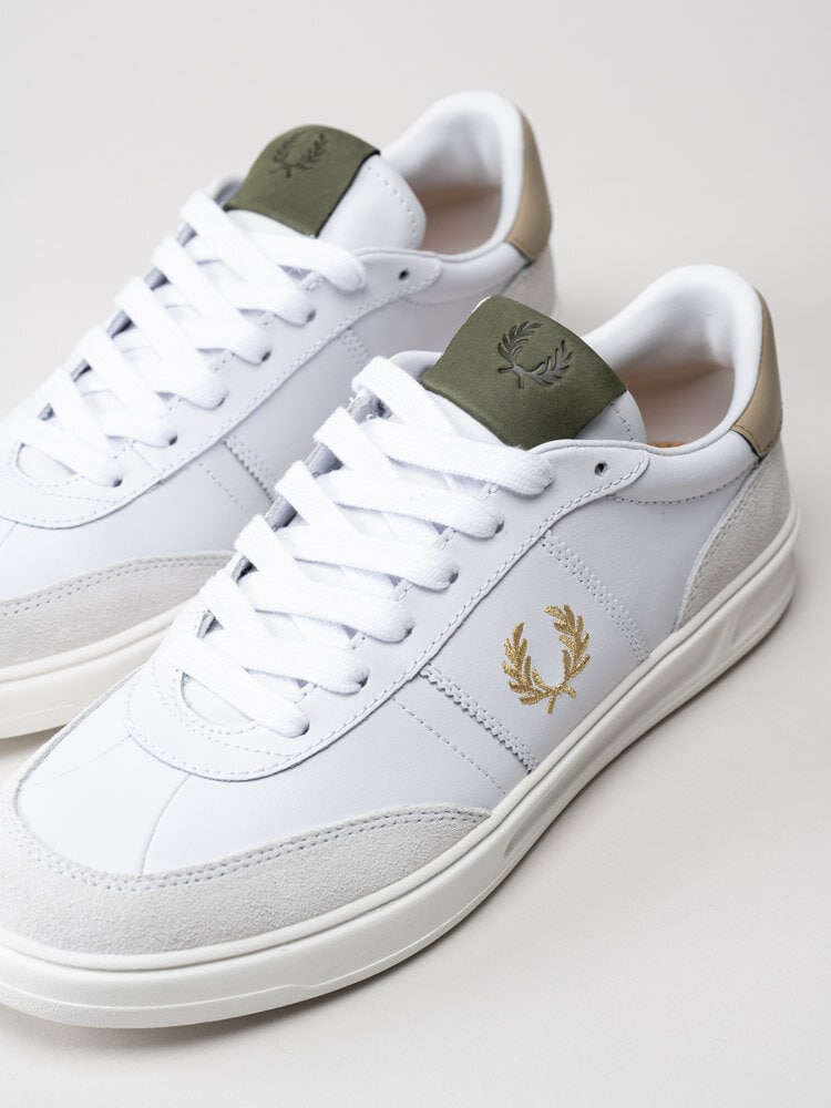 Fred Perry - Spencer B400 - Vita sneakers i skinn och mocka