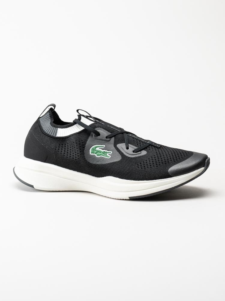 Lacoste - Run Spin Knit 0121 1 - Svarta slip on sneakers i textil