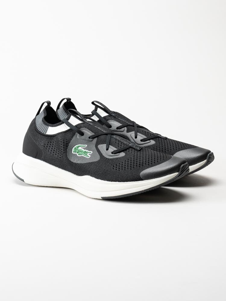 Lacoste - Run Spin Knit 0121 1 - Svarta slip on sneakers i textil