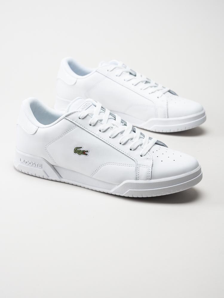 Lacoste - Twin Serve 0721 2 - Vita sneakers i skinn