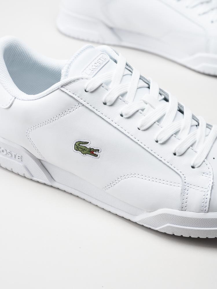 Lacoste - Twin Serve 0721 2 - Vita sneakers i skinn