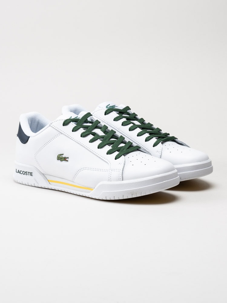 Lacoste - Twin Serve 0721 2 - Vita sneakers i skinn