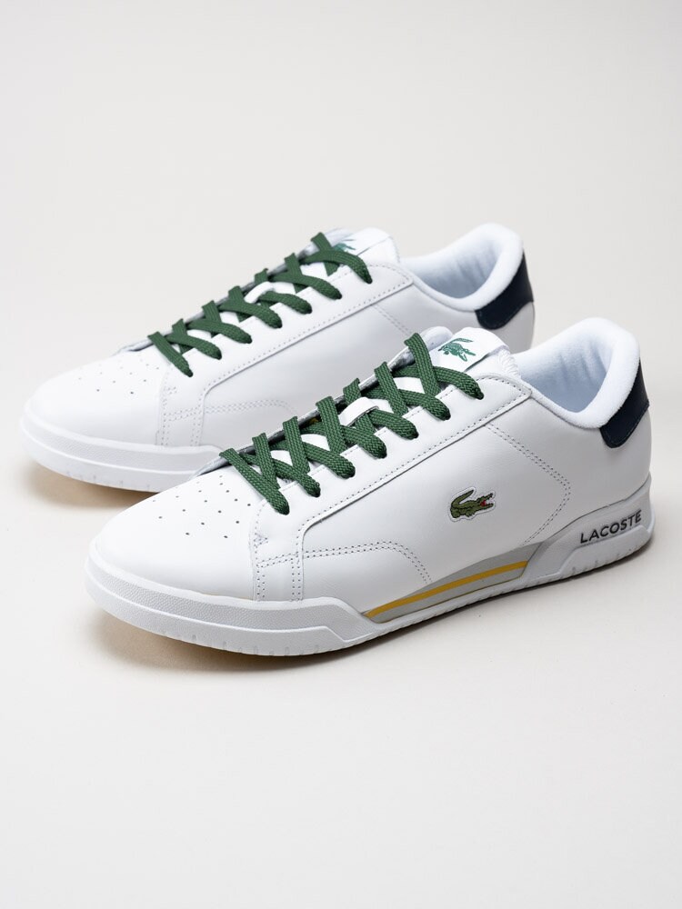 Lacoste - Twin Serve 0721 2 - Vita sneakers i skinn