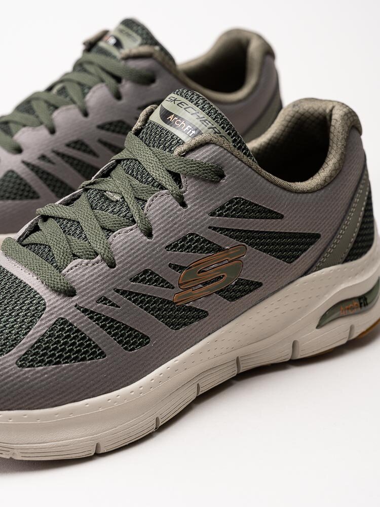 Skechers - Arch Fit Charge Back - Gröna sneakers i textil