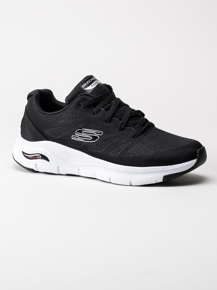 Skechers - Arch Fit Charge Back - Svarta sneakers med vit sula