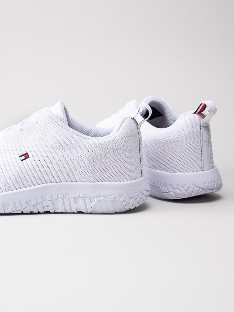 Tommy Hilfiger - Corporate Knit Rib Runner - Vita sneakers i textil