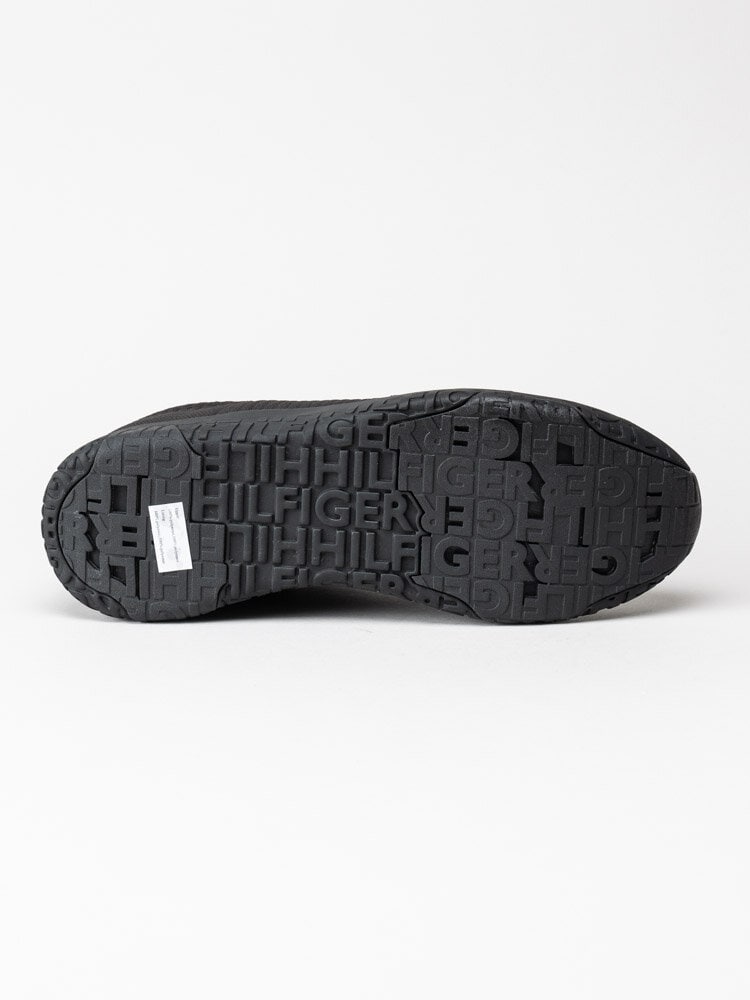 Tommy Hilfiger - Corporate Knit Rib Runner - Svarta sneakers i textil