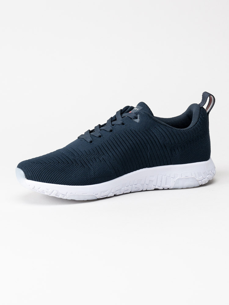 Tommy Hilfiger - Corporate Knit Rib Runner - Blå sneakers i textil