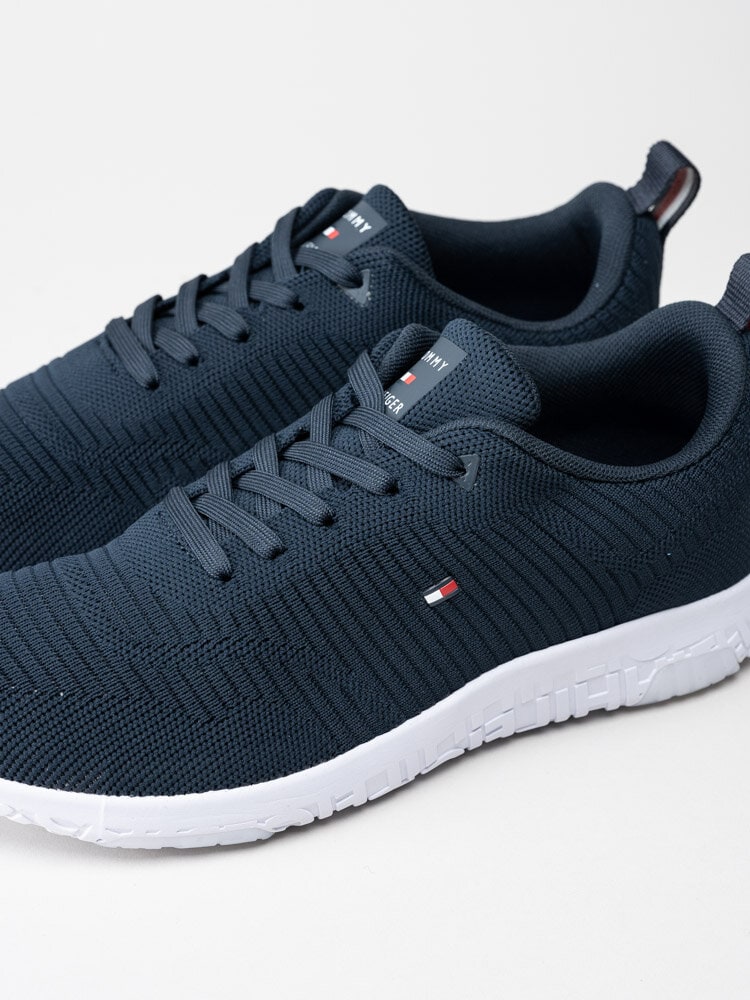 Tommy Hilfiger - Corporate Knit Rib Runner - Blå sneakers i textil