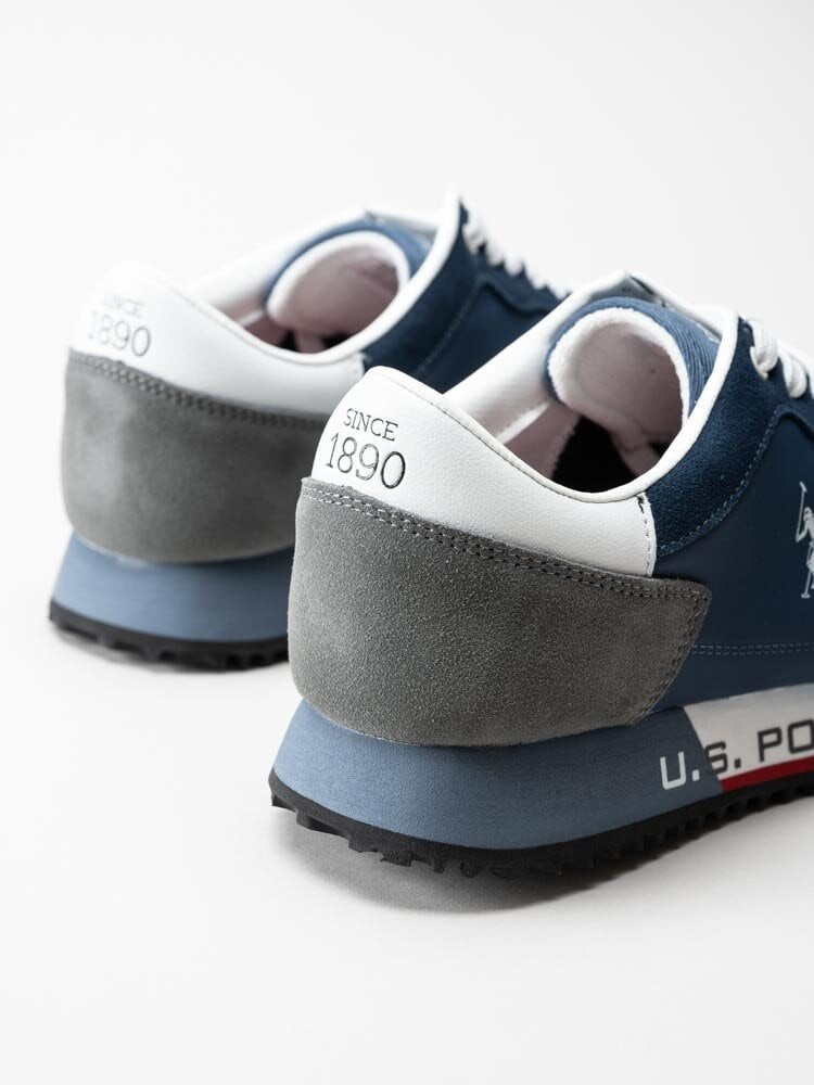 U.S. Polo Assn. - CLEEF001M - Blå sneakers i mocka och textil
