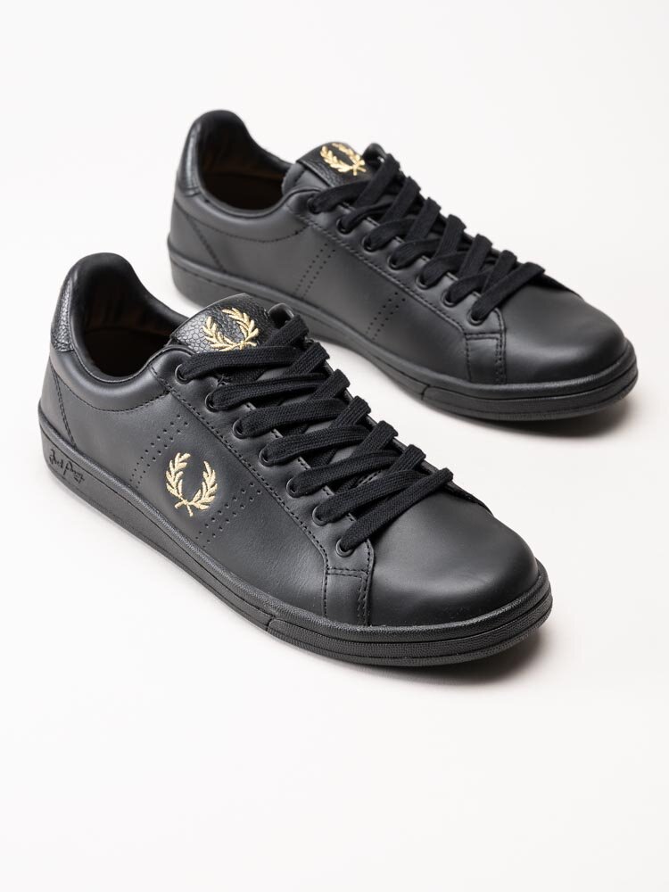 Fred Perry - B4290 - Svarta sneakers i skinn