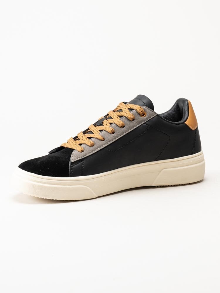 U.S. Polo Assn. - URUS001A - Svarta sneakers med bruna detaljer