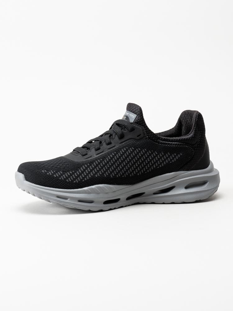 Skechers - Arch Fit Orvan - Svarta slip on sneakers i textil
