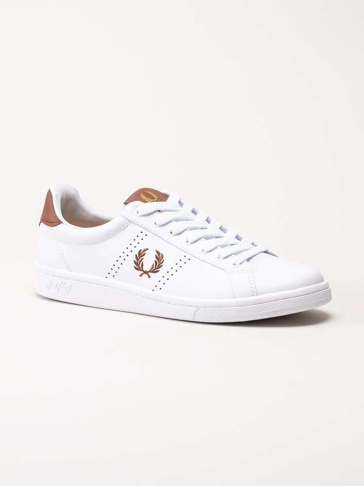 Fred Perry - B721 Leather - Vita tennis sneakers i skinn