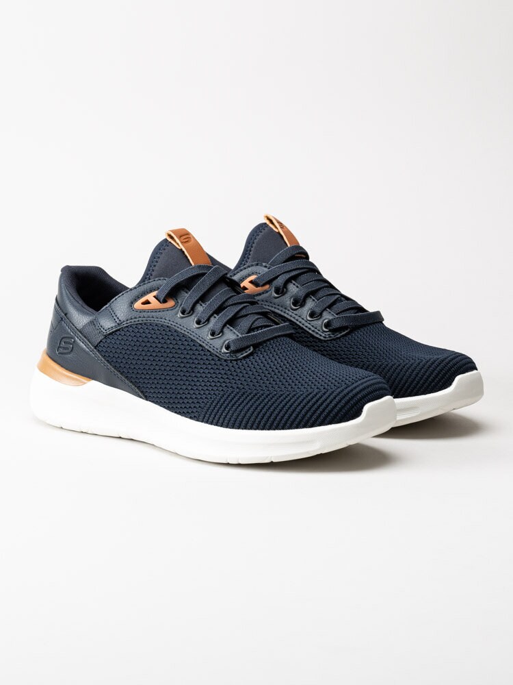 Skechers - Lattimore Lasiter - Blå sportiga sneakers i textil