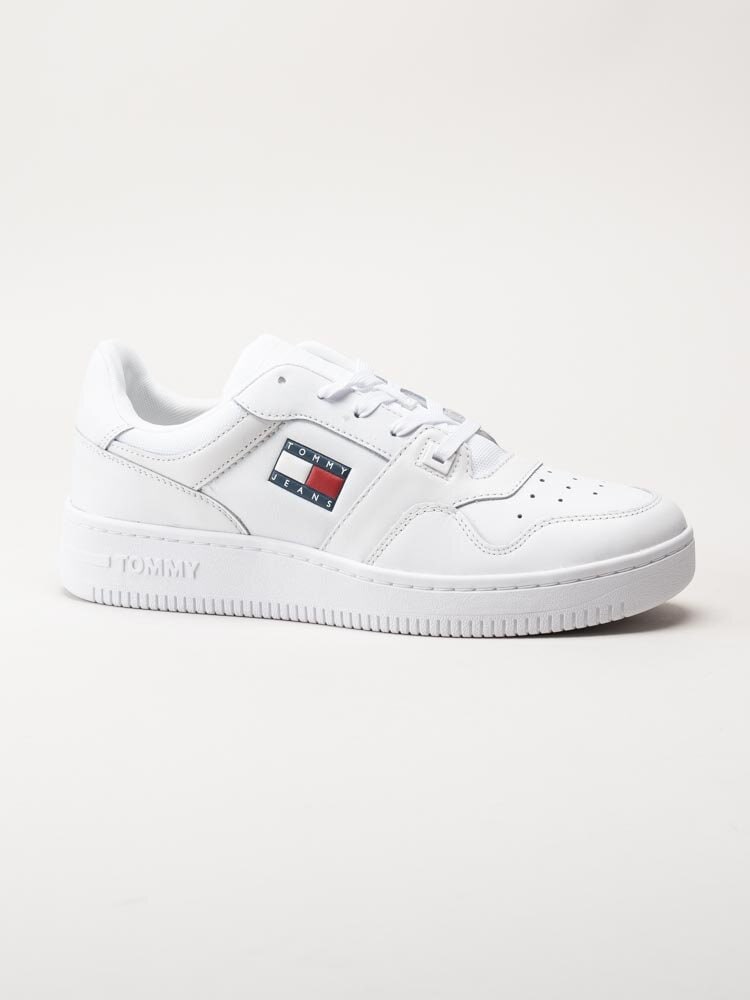 Tommy Hilfiger - Retro basket - Vita sneakers i skinn