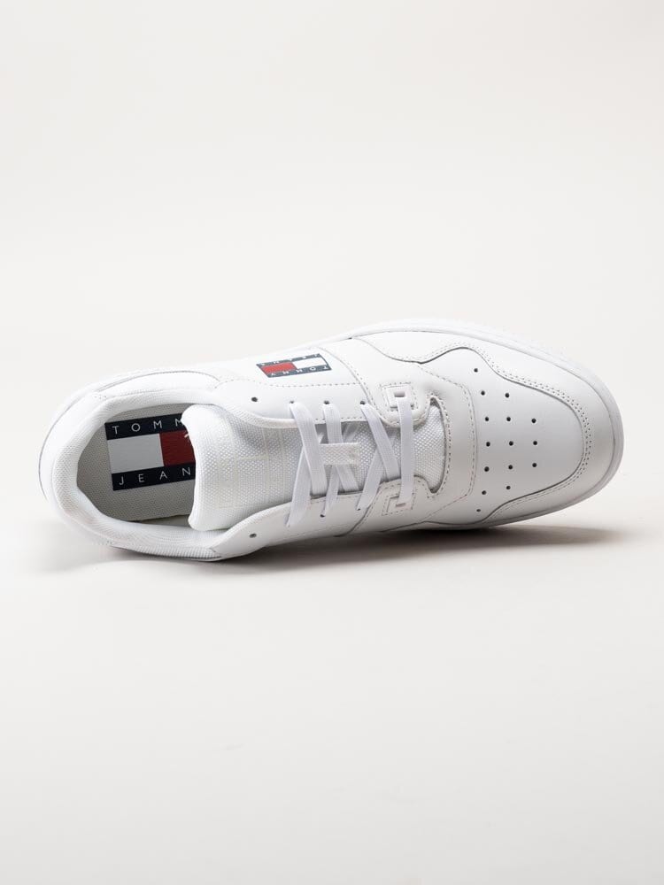 Tommy Hilfiger - Retro basket - Vita sneakers i skinn