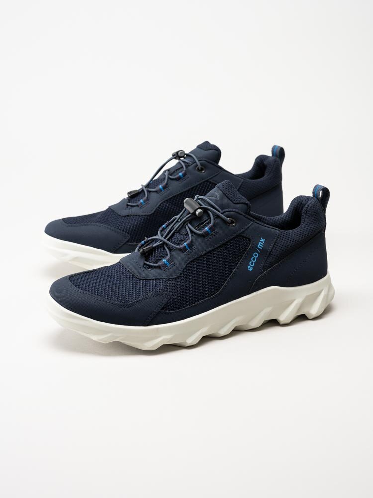 Ecco - Mx M - Mörkblå sneakers i textil