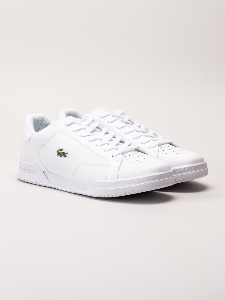 Lacoste - Twin Serve - Vita låga sneakers i skinn