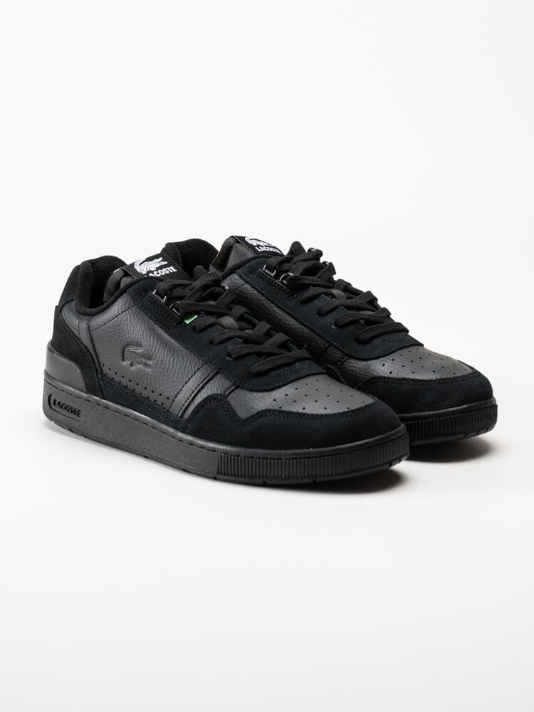 Lacoste - T-Clip Leather Premium - Svarta sneakers i skinn