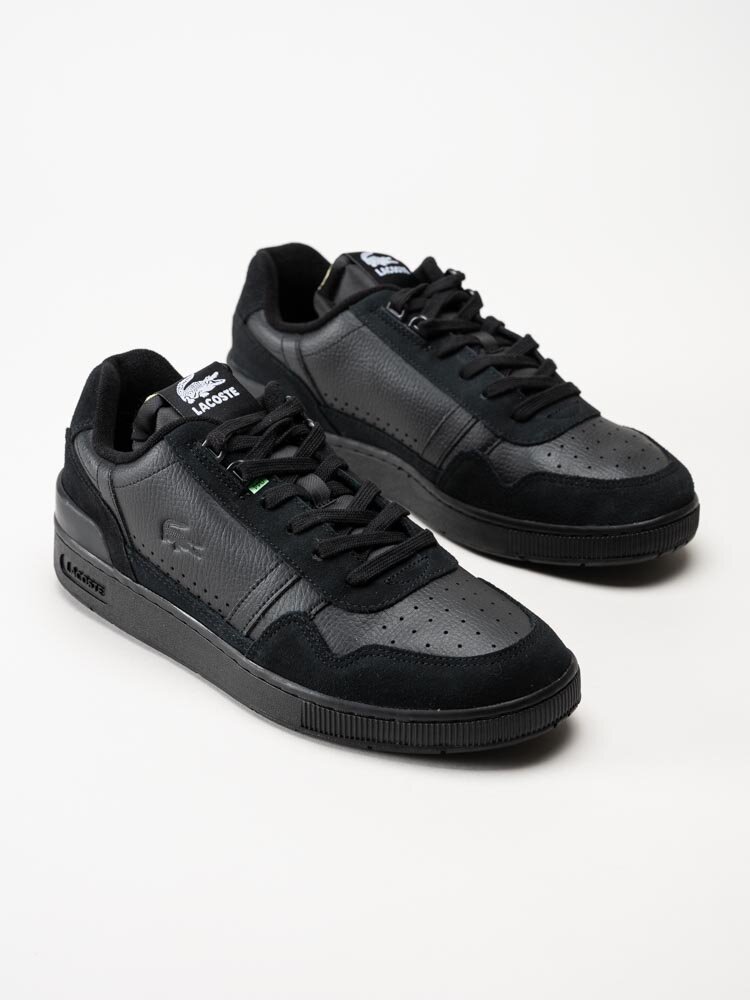 Lacoste - T-Clip Leather Premium - Svarta sneakers i skinn