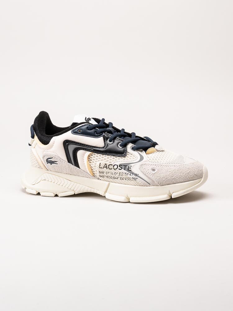 Lacoste - L003 Neo - Off white sneakers med svarta detaljer