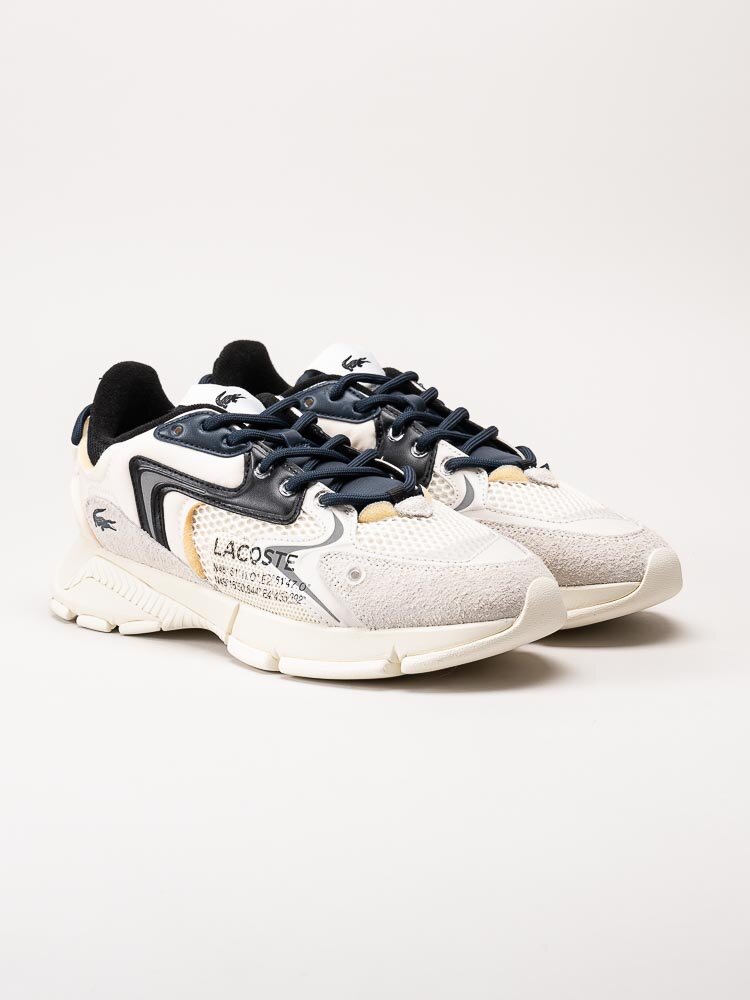 Lacoste - L003 Neo - Off white sneakers med svarta detaljer