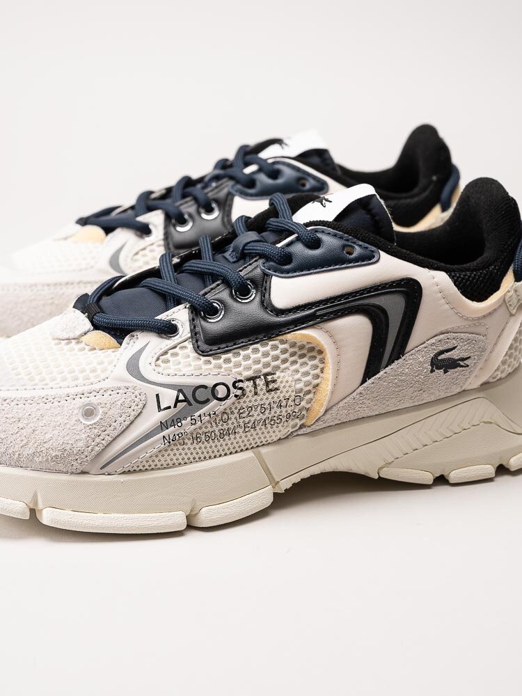 Lacoste - L003 Neo - Off white sneakers med svarta detaljer