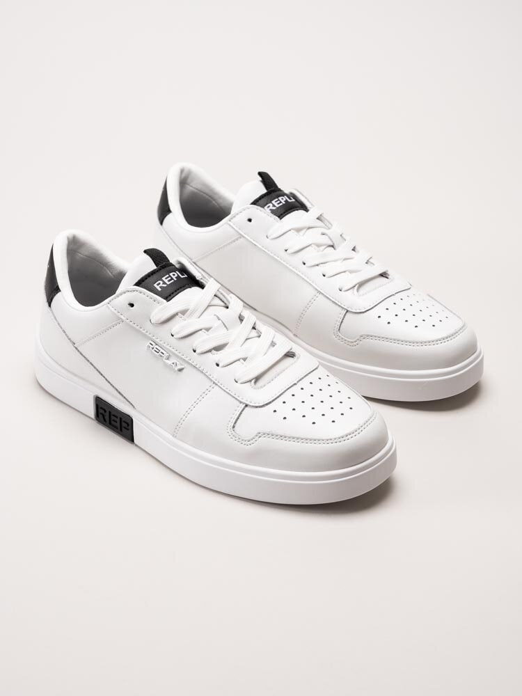 Replay - Polaris Court - Vita sneakers i skinn