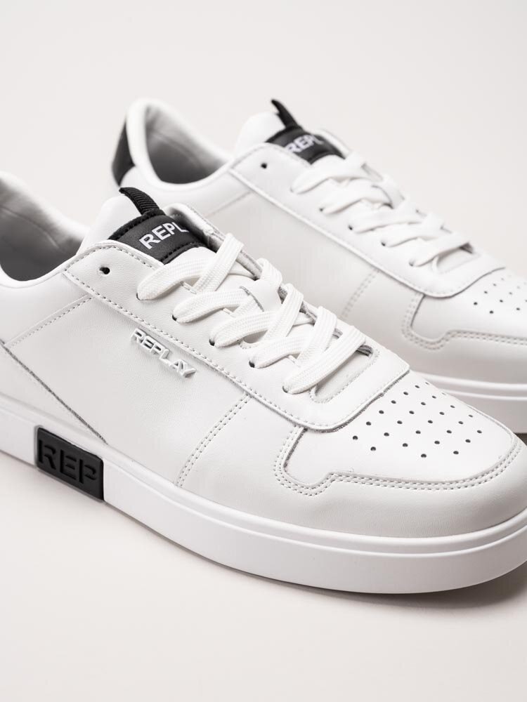 Replay - Polaris Court - Vita sneakers i skinn