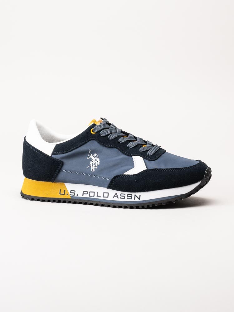 U.S. Polo Assn. - CLEEF001A - Blå sneakers med vita och gula partier