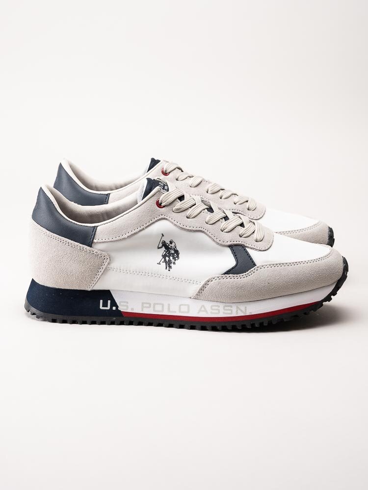 U.S. Polo Assn. - CLEEF001A - Vita sneakers i textil och mocka