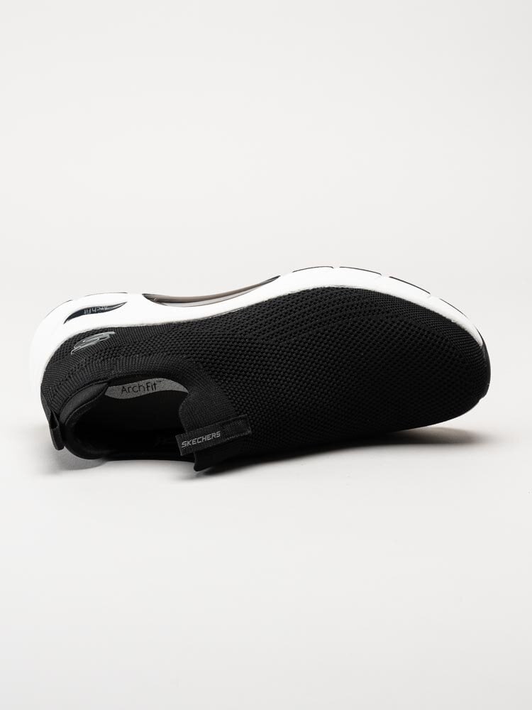 Skechers - Skech-Air Arch Fit - Svarta slip-on sneakers i textil