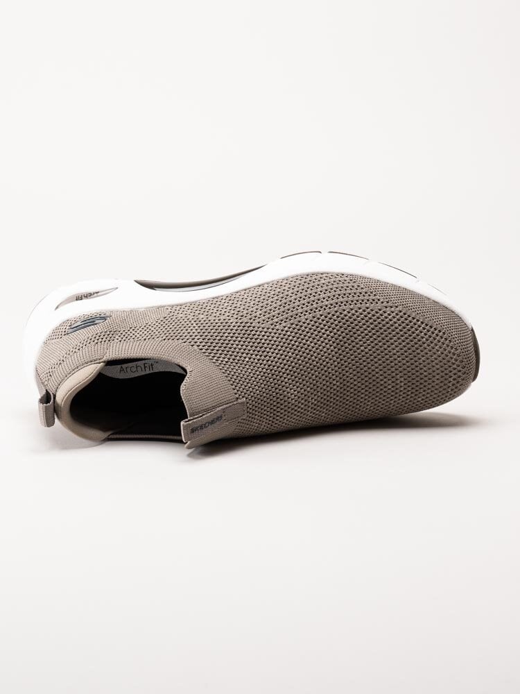 Skechers - Skech-Air Arch Fit - Beige slip-on sneakers i textil